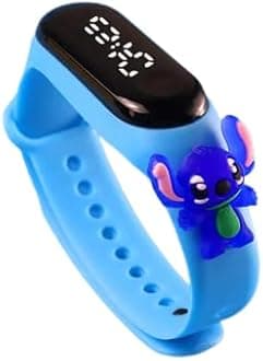 Digital Dial Waterproof Stylish and Fashionable Wrist Smart Watch LED Band for Kids, Rakhi, Colorful Cartoon Character Super Hero for Boys & Girls (Removable silicon strap)