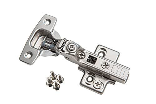 Soft Close Cabinet Hinge Set. 10 Frameless Half Overlay Cabinet Hinges for Kitchen Cabinets with Adjustable Closing Speeds.