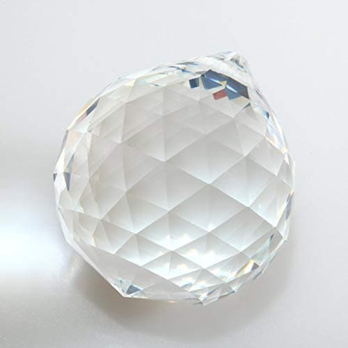 K9 Crystal Ball Drop Prisms Optical Glass Triangular Prism Pyramid for Photography Decoration Birthday Gift Teaching (PrismBall 1.6"/40mm 6 Pack)