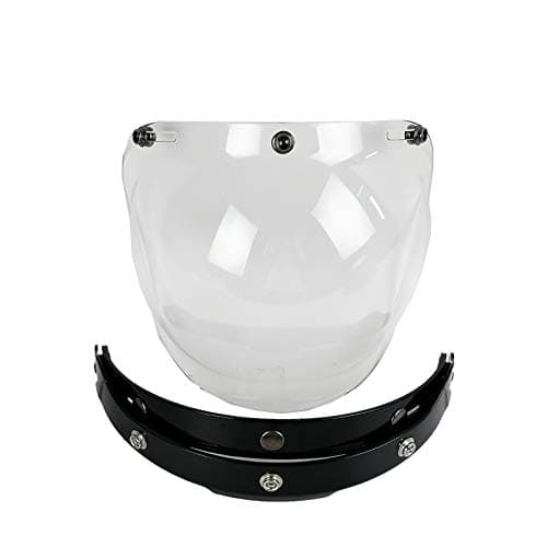 VCOROS Motorcycle Helmet Bubble Shield with Flip Adapter (Clear)