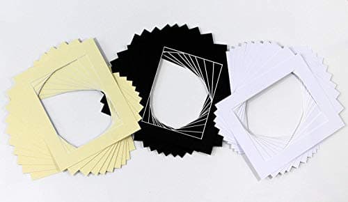 Bespoke Computer Cut Photo/Picture Mounts/Frame Mounts - Pack of 10 - Frame Size 20"x16" Mount Size 15"x10" - Color Black