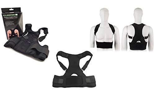 PAXMAX Real Doctor Posture Corrector, Shoulder Back Support Belt for Men and Women (Black) -XL