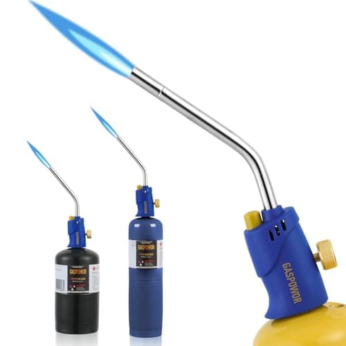 Propane Torch Head with igniter, Trigger Start Gas Torch Head for Propane,Welding Torch,Turbo Gas Torch kit, Soldering Torch,blow torch(CSA Certified,Fuel Not Included)