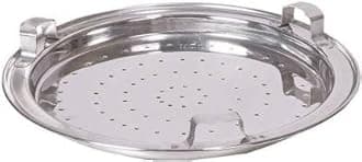 Stainless Steel Multi Kadai Idli Cooker Steamer with Copper Bottom All-in-One Big Size dhokla Cooker | 5 Plate 2 Idli | 2 Dhokla | 1 Patra | Momo | 3 in 1 | 28.5 cm Dia.