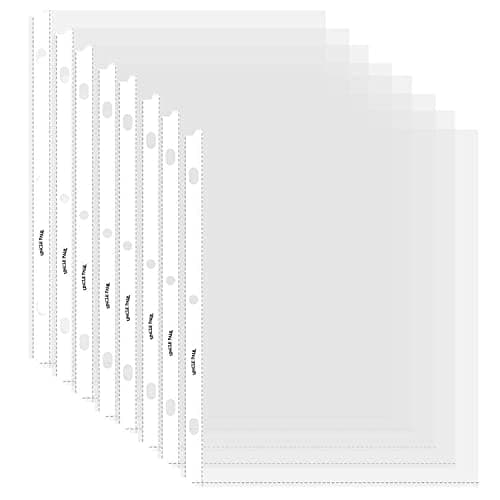 Uncle PaulClear Sheet Protectors for 3 Ring Binders - 50 Pack Letter Size Top Load 8.5" x 11" Page Holders Highlight Transparent OS0150