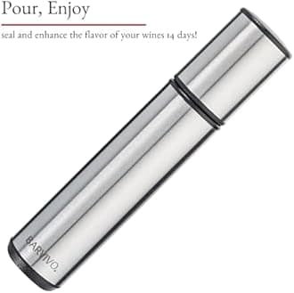 BARVIVO Premium Wine Preserver Kit - Extra Easy to Use Wine Bottle Stoppers & Vacuum Wine Pump - Keeps Red & White Wine Fresh for up to 14 Days - Ideal Gift Set for Any True Wine Lover