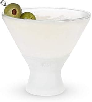 Host 1742 Freeze Stemless Martini Insulated Cocktail Tumblers, Set of 2 Glasses