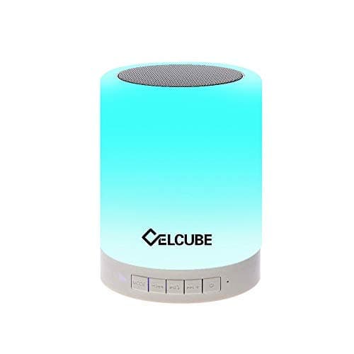 CelcubeNight Light Bluetooth Speaker, Touch Bedside Lamp with Wireless Bluetooth Speaker, Smart Dimmable Color Night Light, LED Table Lamp with Stereo Speaker, Gift for Men Women Teens Kids Children