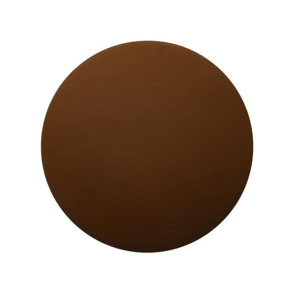 SEIWEI​Silicone Door Stop Wall Protector Door Knob Handle Covers Guard Pads Self Adhesive Round (Brown, 1 PCS)