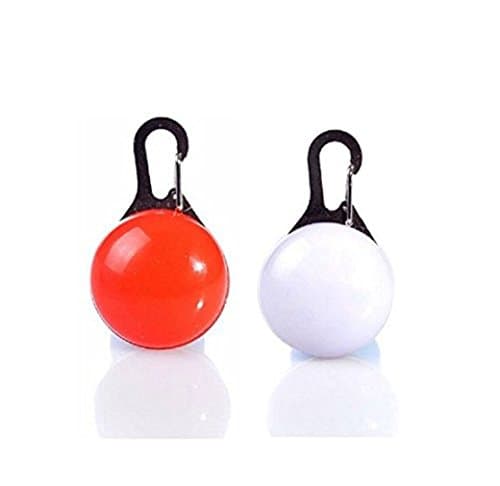 2pc LED Flasher Pet Dog Collar Safety Blinker Circular Light Buckle Clip (Red+Green+Blue+Orange+Pink+Yellow+White, 7 Colors Random)