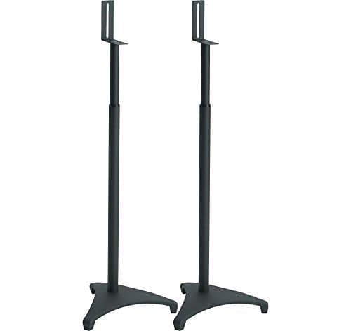 Sanus Systems Ef-Satb Euro Foundations Adjustable Satellite Speaker Stands, Black (Pair)