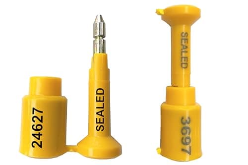 RAIBEX ; lets grow together CONTAINER SEAL B105 CONTAINER SECURITY SEAL CONTAINER BOLT SEAL TRUCK SEAL TAMPER SEAL YELLOW COLOUR (50)