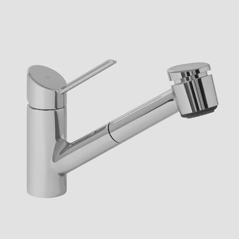 KWC Faucets 10.021.033.000 EDGE Pull Out Kitchen Faucet, Chrome