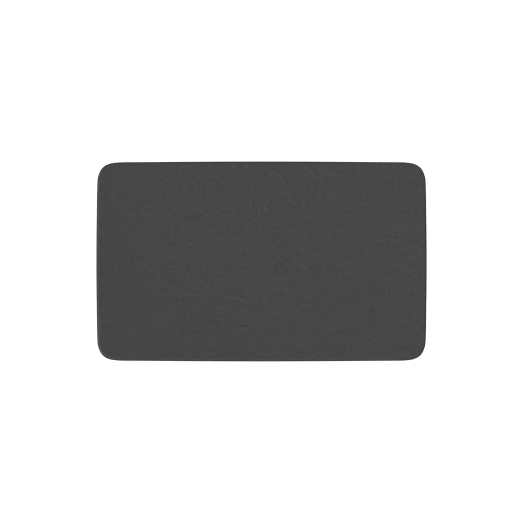 Manufacture Rock Rectangular Multifunction Plate, 11 x 6.5 in, Premium Porcelain, Made in Germany, Matte Black