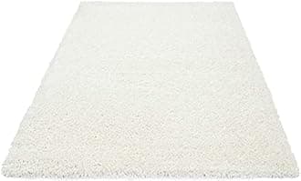 ARCHIT RUGS Plain Shaggy Rugs Living Room & Bedroom Soft Touch 5 CM Thick Pile Modern Bedroom Living Room Area Rugs Non Shed 4 x 6 Ft Size, Cream Ivory