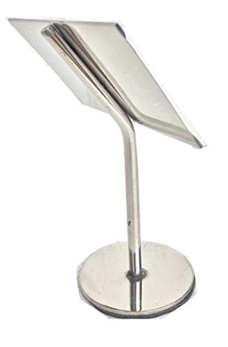 Stainless Steel Small 2 Pc Name Plate Stand for Dinner cookware Dinning Recipe Name Size 9 X 6 cm Price List Card Label tag Frame