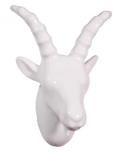 Billy Goat Coat Hook WH, White, 9 x 7.6 x 6.3 cm