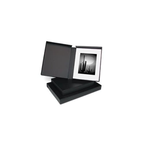 2" Depth 8" x 10" Black Clamshell Portfolio Box with Black Lining