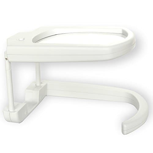 LED Magnifying Glass 3X Hands Free with 5 Versatile Modes, Best Pocket Size Portable Illuminated Magnifier for Seniors, Reading, Coupons, Electronics, Prescriptions, Hobby & Craft, Batteries Included