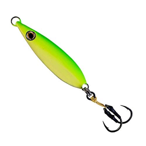 Flat Fall Jigs Slow Vertical Irons Fast Ocean Lures w/ MUSTAD Hooks & Owner Rings | Military Grade Kevlar Assist Cord | 9 Colors & 5 Weights | Unmatched Strength | Optimal Coloring | USA Owned