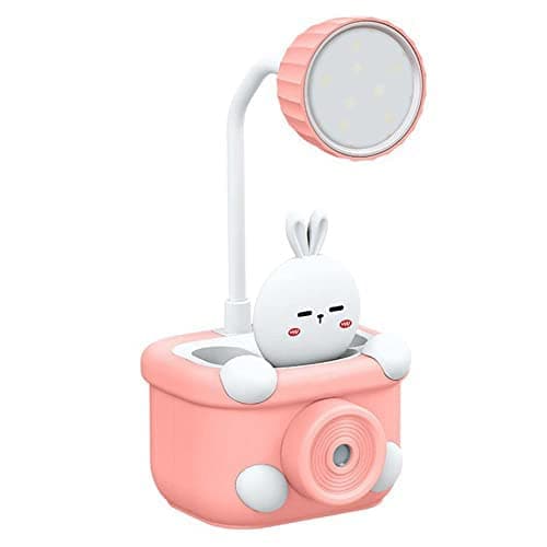 Wishkey 3 in 1 USB Chargeable LED Light Table Lamps Night Lamp for Kids Bedroom with Pencil Sharpener and Pen Holder Stand for Girls and Boys, Perfect Study Desk Lamp for Home Decoration (Multicolor)