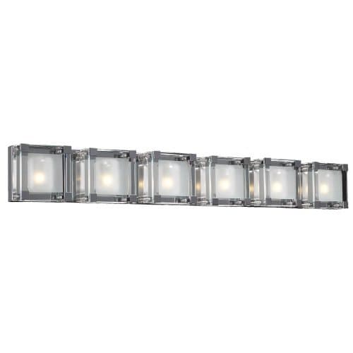 PLC Lighting 18146 PC 6 Light Vanity, Corteo Collection, Polished Chrome Finish by PLC Lighting