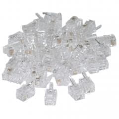 RJ22 4P/4C Connectors for Flat Cable (50 Pcs Per Bag)