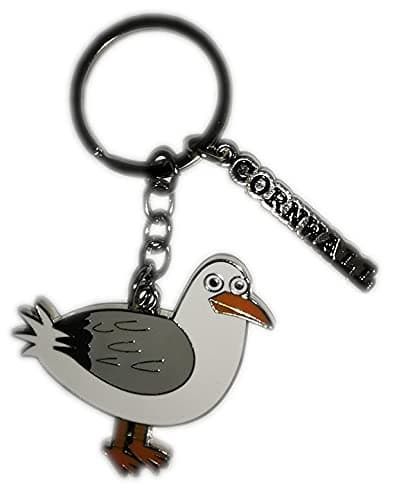 Metal Cornwall Kernow Seagull Keyring Collectable