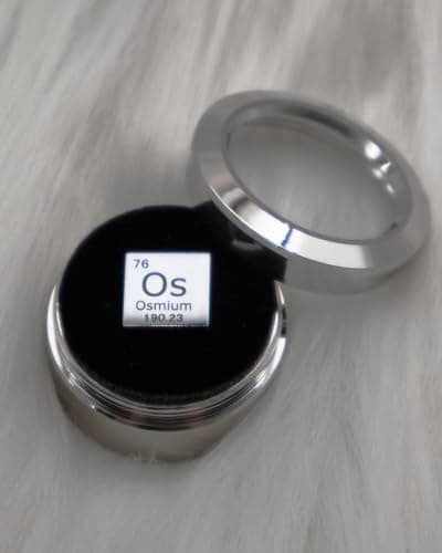 Moderock Osmium Metal Elements Periodic Table, Mirror Finished Density Cubes Collection, Purity 99.95%, Weight 21.5g/0.76Oz (Os Cubic 10mm/0.39")