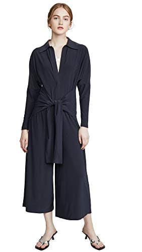 Women's Tie Front Wide Leg Jumpsuit