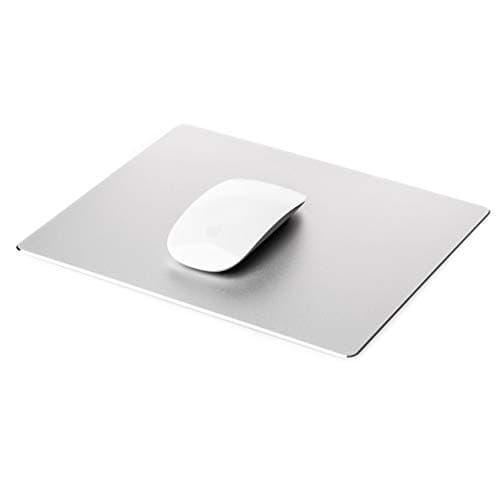 Desire2 Gaming Mouse Pad Mat with Non Slip Rubber Base, Frosted Surface, Compatible with Apple, MacBook, iMac, Computer and Laptops - Aluminium Silver