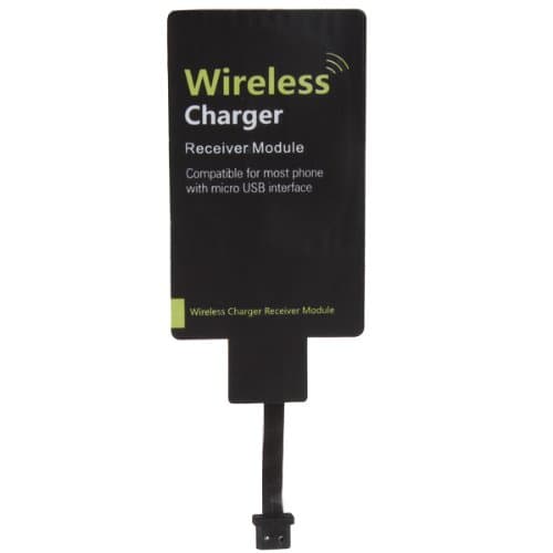 DigiYes Widespread Ultra Slim Micro USB Wireless Charging Receiver Module compatible with most phone with micro USB interface(Narrow side upwards, wide side downwards)