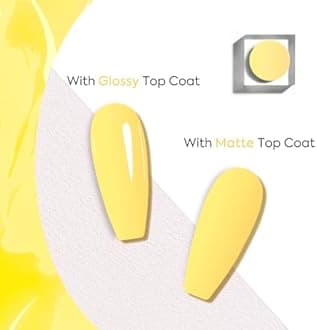 VENALISA Gel Nail Polish 1 Pcs From BELLE GAGA Bright Color Gel Polish Soak Off UV Gel DIY at Home Manicure Salon Nail Art For Girls Women (Yellow, 7.5ml-1 Unit)