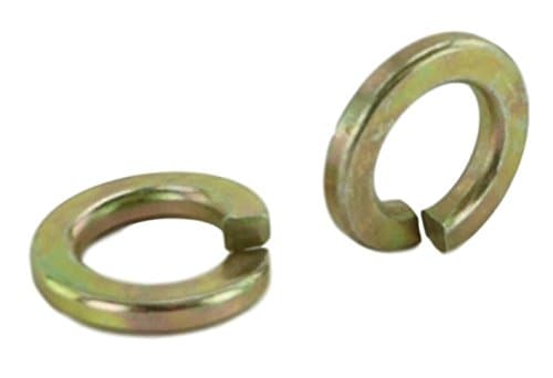 Chenango Supply 1/2 Inch Grade 8 Lock Washers – Hardened Alloy Steel, Yellow Zinc Chromate, Split Lock Washers for 1/2-13 Fasteners, 50 Pieces