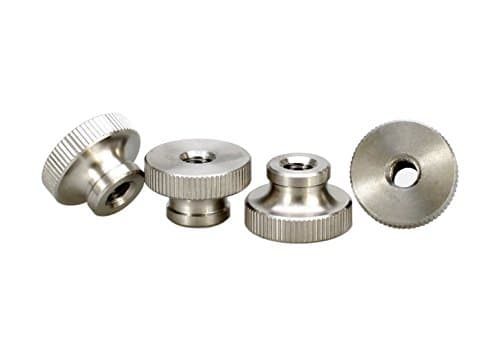 Knurled Thumb Nuts,Knueled Nut with Collar,Round Thumb Nut,Stainless Steel,Pack 8 pcs
