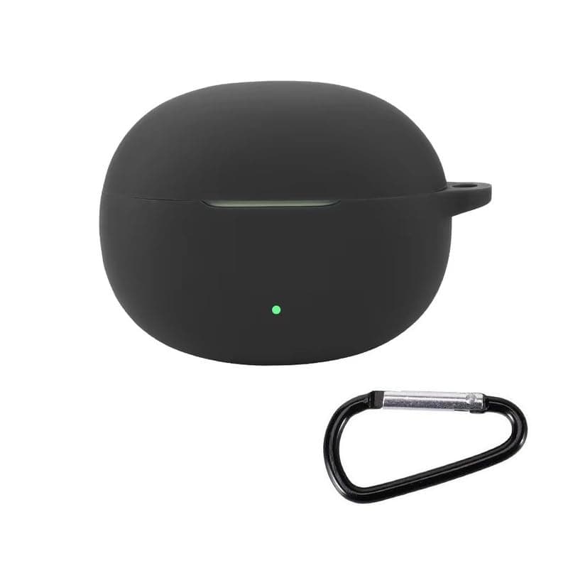 Front & Back Full Protection Silicon Case Cover for Realme Buds T01 - (Black) (Earbuds Not Included)