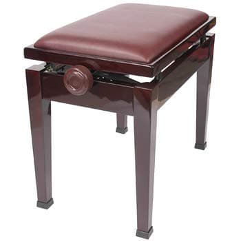 Adjustable Piano Bench Stool with Quick Adjustment in Mahogany