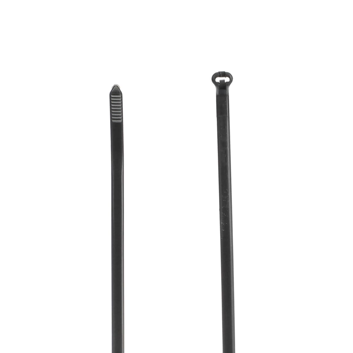 TY25MX Ty-Rap UV Cable Tie with SS Lock, 7" Lg. 50 lb Nylon Black 100/Pack