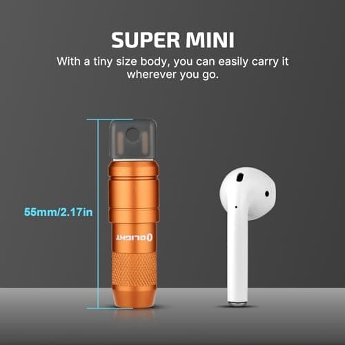 OLIGHT IMINI 2 EDC Rechargeable Keychain Flashlight, 50 Lumens Compact and Portable Mini Light, Tiny LED Keyring Lights with Built-in Battery Ideal for Everyday Carry and Emergencies (Orange)