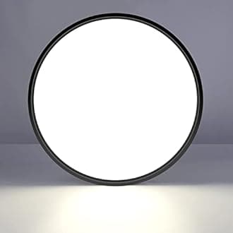 LightingWill 15.7 Inch Black Flush Mount LED Ceiling Light Fixture 32W, 5000K Daylight White, 3800LM, Flat Modern Round Closet Lighting Fixtures, Low Profile Ceiling Lamp for Bedrooms, Hallway .etc.