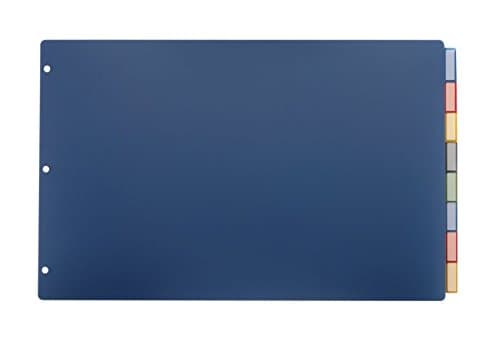 Cardinal Poly Insertable Dividers, 8-Tab, 11 x 17 Inches, Multi-Color (84803)
