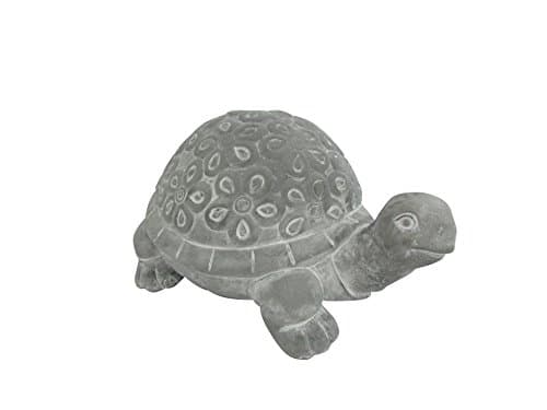 10.3" L Grey Finished Turtle Walking W/Cement Statue