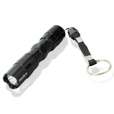 Mini Police LED Waterproof Handy Flashlight Torch Light Black