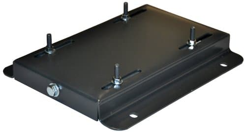 Adjustable Steel Motor Mounting Base, For NEMA Frames 182T/182, Bolt Size 3/8 Inch, Length 12 3/4 Inches, Height 1 1/2 Inches, Width 9 1/2 Inches