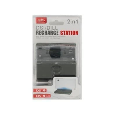 KIICKS® - 2-in-1 CHARGING DOCK for NINTENDO DS / DSi / DSi-XL / DSi-LL (dual position for charging either upright for DS or open for DSi so that it can be used during play) - Designed by KIICKS® exclusively for Nintendo DSi Handheld Games Console but designed to also fit DS model and DILL models (DSi XL Version / DSi LL Versions) - BLACK