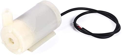 Auslese DC 3-6V 100L/H Low Noise Mini Micro Submersible or Sanitizer Motor for Water Pumps (White, Horizontal)