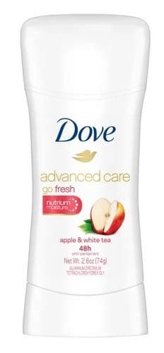 Dove Go Fresh Apple & White Tea Invisible Solid Antiperspirant & Deodorant 2.6oz,pack of 1