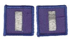 Navy LTJG (02) Rank Insignia Collar Device (pair) Patch