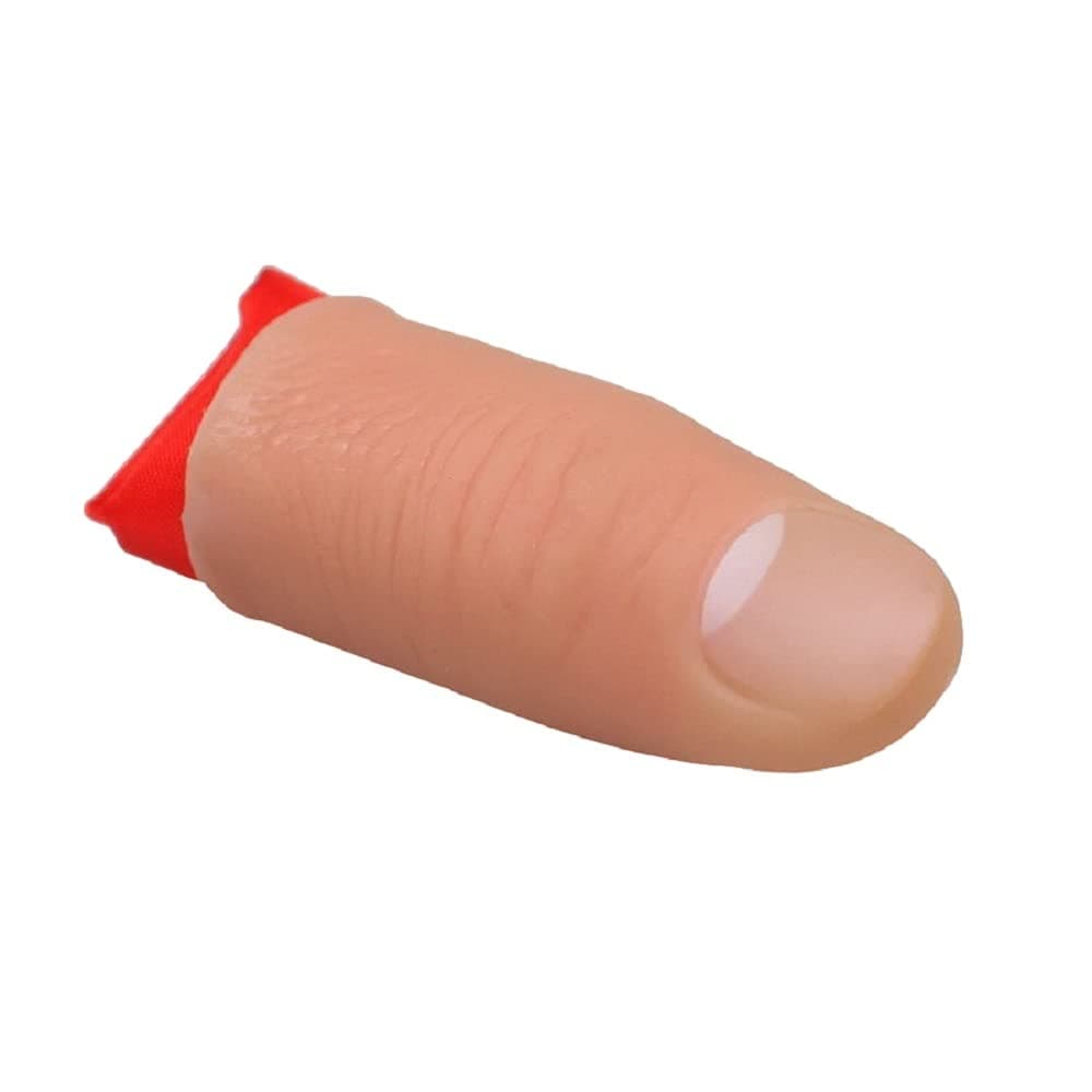MilesMagic Magician's Rubber Thumb Tip with Silk Close Up Trick for Vanishing Gimmick Appearing Disappearing Street or Stage for Real Invisible Finger Magic Tricks