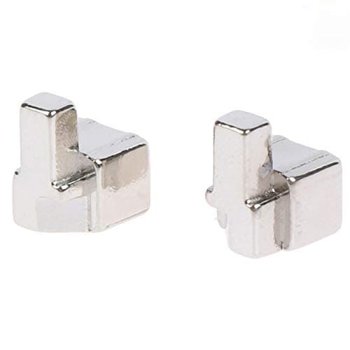 GGZone Left Right Slider Buckle Metal Lock Latch Bracket Replacement for Nintendo Switch Joy-Con Repair Tool Parts NS JoyCon Controller (Silver)